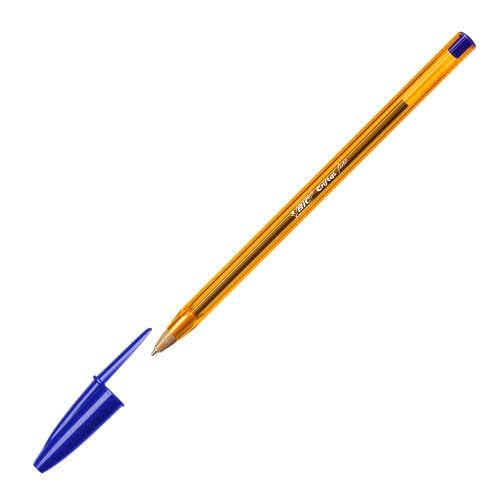 Miniatura 4 de Bic Cristal Original Fine, Boligrafos Punta Fina 0.8mm , Óptimo Para Uso Escolar Y De Oficina, Caja De 50 Unidades, Azul
