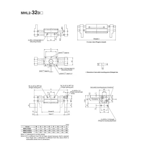 Cilindro neumático MHZ2 de doble efecto con pinza tipo abrazadera de aluminio 3
