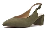 Tipo de tacón: Bloque Zapato de Salón Destalonado - Tacón Ancho de 5,5 cm - Cierre Ajustable con Hebilla