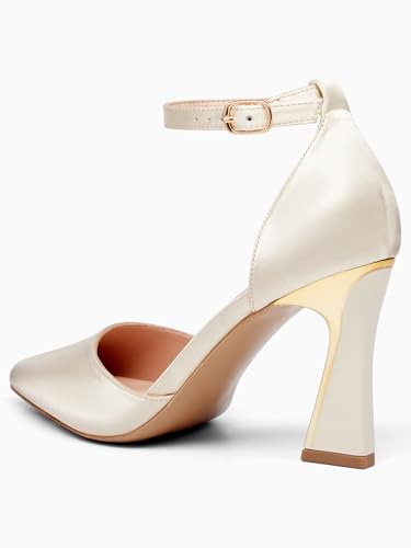Image of Juliet Holy Womens Pumps Point Closed Toe Heels Buckle Ankle Strap D'Orsay Heeled Sandals