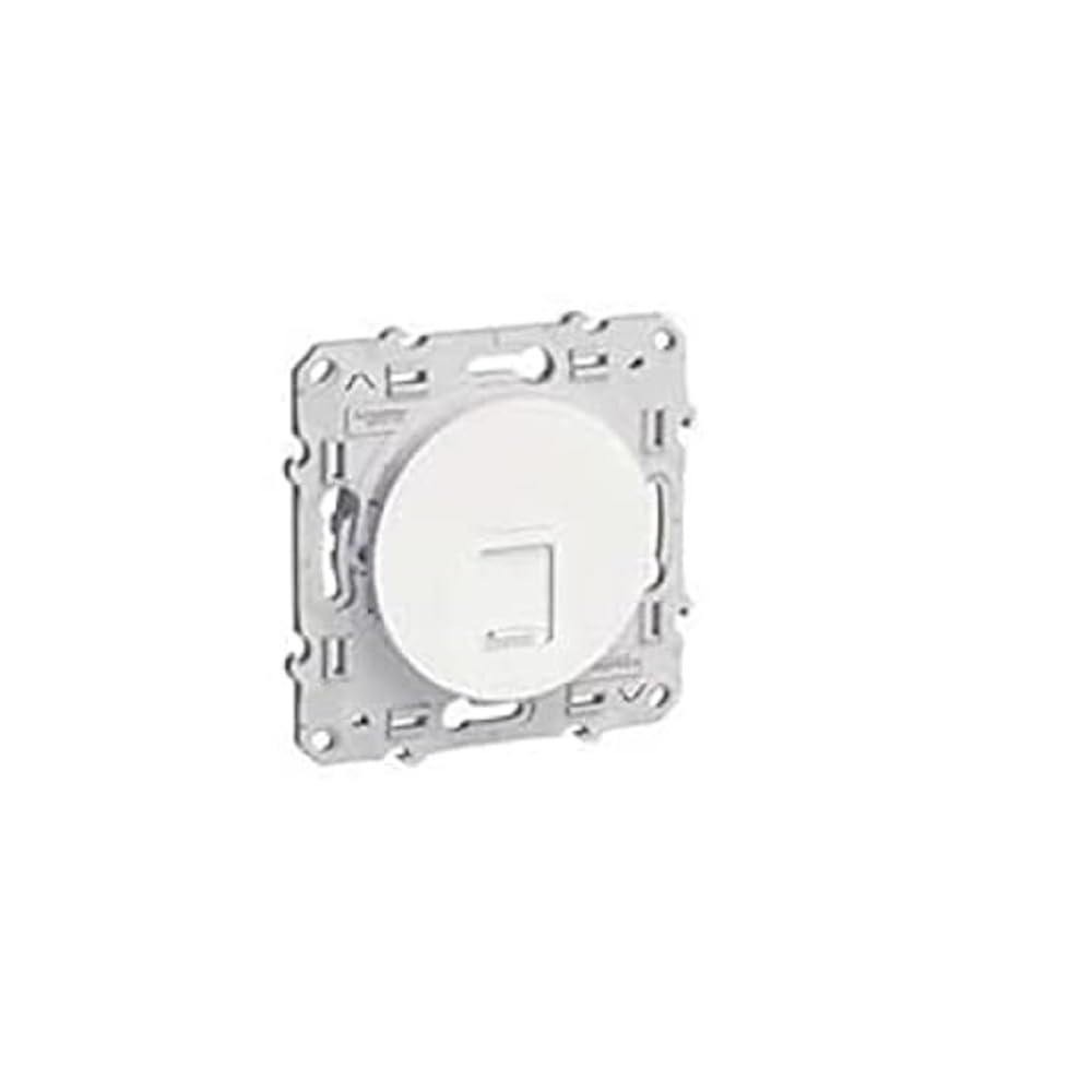 Schneider Electric - Odace, prise RJ45 Blanc, sans connecteur (empreinte Infraplus) - S520400