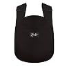 ROOKIE Babytrage Revolution – 2 Tragepositionen – Bio Baumwolle – Ergonomisch mit verstellbaren Steg – Für Neugeborene ab Geburt bis 20kg (Black/Black)