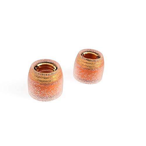Image of TANGZU Tang Sancai Noble Earbud Tips, Brass IEM Ear Plugs, Replaceable Liquid Silicone Medical Grade Hypoallergic Wide Bore Eartips, Optional XS /S /M /L Size for in Ear Earphones (XS- 1 Pair)