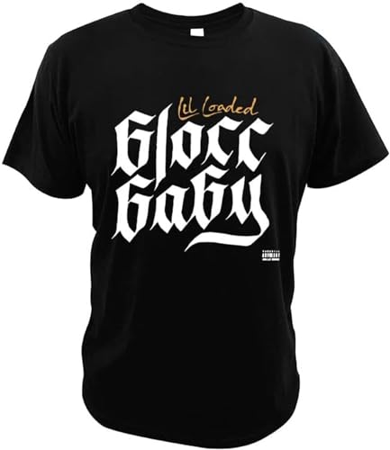 Lil Loaded 6Locc 6A6Y T Shirt Hip Hop Trap Rapper T-Shirt Memorial Comfortable Crew Neck Tee 100% Cotton for Fans Vintage Mens Tees Shirt Black S