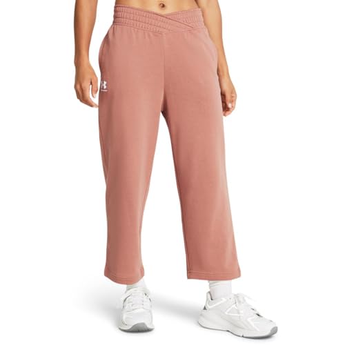 Amazon.com: Under Armour Women's Rival Terry Wide Leg Crop Pants