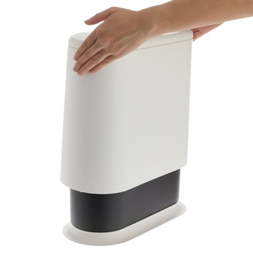 Bote de Basura para Baño Juvale 12L Blanco con Tapa miniatura 7
