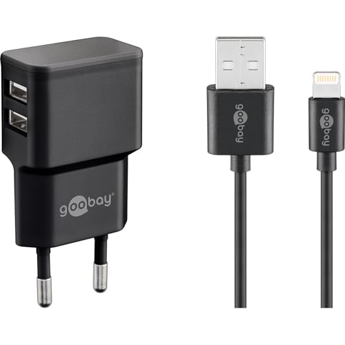 Cargador USB C Goobay 44995 de 5V y 2.4A con cable de 1 metro para hogar
