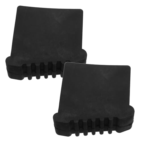 STAHAD Lot de 2 Embouts de Pieds D'échelle en Caoutchouc Noir 30x70 Mm, Patins Antidérapants et Résistants à L'usure, Protection de Sol pour Échelle...