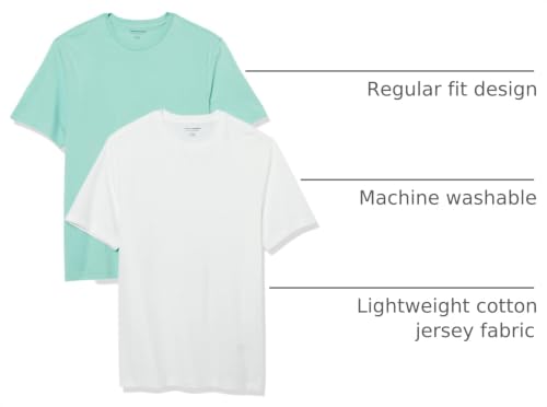Image of Amazon Essentials Men's Slim-Fit Crewneck Short Sleeve Cotton T-Shirts