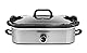 Elite Gourmet MST-5240SS Kasserolle-Schongarer, verschließbarer Deckel, einstellbare Temperatur, hält warm, ofen- und spülmaschinenfest, 3,3 l Fassungsvermögen, Edelstahl