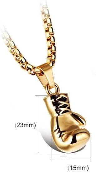 POYAMUSE Boxing Glove Pendant Necklace Stainless Steel Sports Jewelry for Men and Women, Combat Sports Themed Necklace for Boxing Enthusiast - Image 3