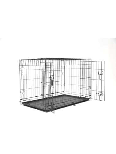 Cage métallique noire XXL Nordic Paws pliante avec double porte