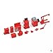 Generic 1 Set 1/64 Scale Garage Furniture Tools Diorama Model Car Workshop Maintenance Tool Display Scene Model Toy, Red