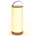 Produktbild Tischlampe LED vintage TaoTronics Holz Optik Nachttischlampe 3000K Warmweiß stufenlos dimmbar Touch Bedienung kabellos batteriebetrieben mit 4000mAh Akku Merkfunktion Ein-Griff tragbar