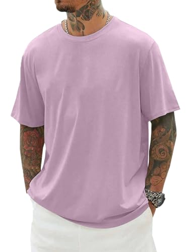 Image of RodZen Oversized Baggy Fit Half Sleeves Round Neck Solid Cotton Blend Combo T-Shirt for Men (Pack of 3)