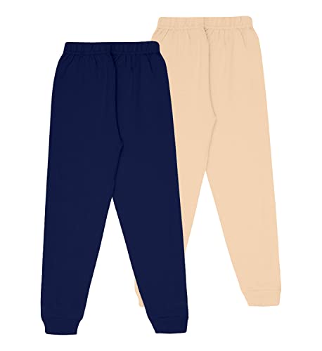 Image of KYDA KIDS Girls 100% Cotton Printed Track Pants with Pocket - Multicolor (Pack of 2)
