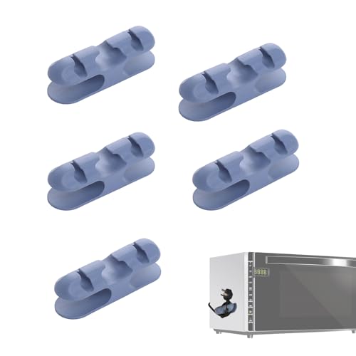 Ihdjasg Organizador de cables para utensilios de cocina - 5 piezas de silicona, organizador de cables y bobinadora - para freidora de aire caliente, batidora de aire caliente, escritorio,