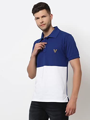 Image of UZARUS Mens Solid Cotton Regular Fit Polo T-Shirt