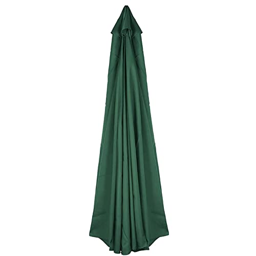 Toile pour parasol 3m octogonal abîmé : bâche de rechange verte 8 bras robuste