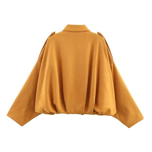 Veste en daim femme ample zippée pour silhouette confortable - 2