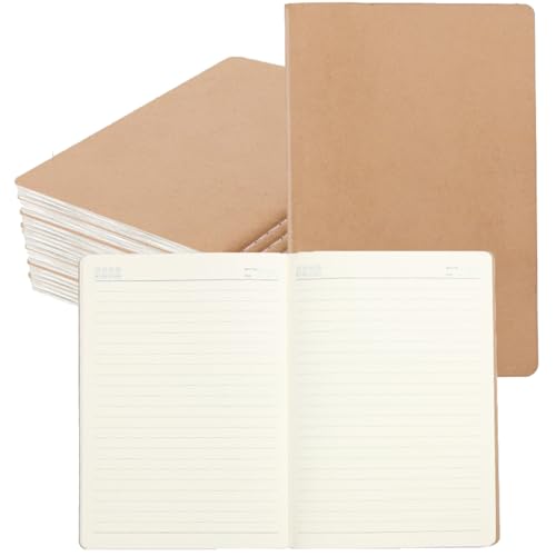 Reviews de Papel y manualidades con papel . 46 Paquete de 12 Cuadernos Papel Kraft con líneas horizontales Papel Kraft 14 x 21 cm A5 Cuadernos Diarios Cuadernos de Composición Oficina Estudiante Viajero Hilo de Coser...