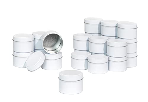 Aroparc Lot de 24 boîtes à bougies blanches de 113,4 g pour la fabrication de bougies - Blanc