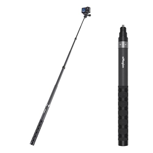 aMagisn 1.2m 隠形カーボンファイバー自撮り棒延長独脚三脚 47.2" Go Pro 適用する Insta 360 X3 X4 X5 アクセサリー
