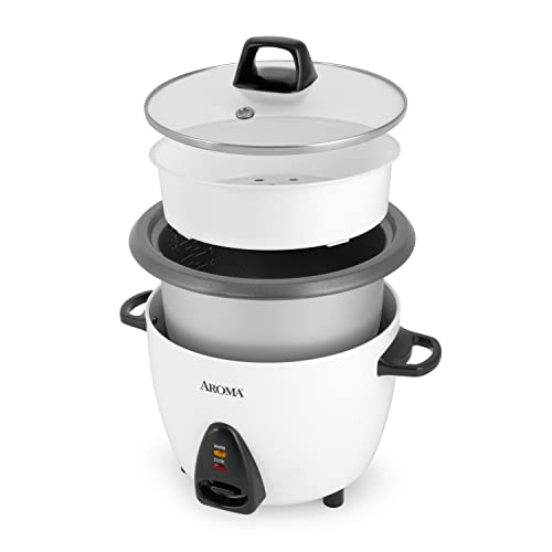 Aroma Housewares ARC-360-NGP 20-Cup Pot-Style Rice Cooker & Food Steamer, White - Thumbnail 3