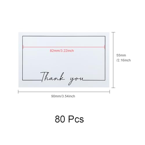 WYAN Blank Cards-80 Pcs 90x54 mm Thank you Card,Message Card,Gift Card,Blank Business Cards,for DIY Grafitti Messages,DIY Creations(Can be used with envelopes) - Image 2