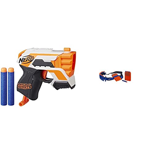 Image of Nerf Micro Shots N-Strike Elite Rough Cut 2x4 with Official Elite Bandolier Kit, Ages 8 and Up