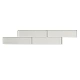Aspect Peel and Stick Backsplash Subway Frost Matted Glass Tile Sample for Kitchen and Bathrooms (Sample)