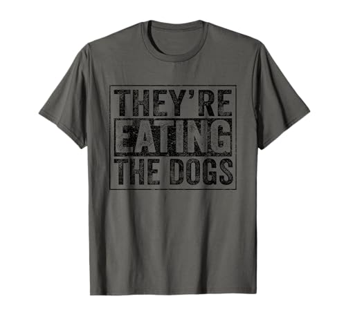 They're Eating The Dogs Presidential Debate 2024 Unisex-Adults T-Shirt Grey