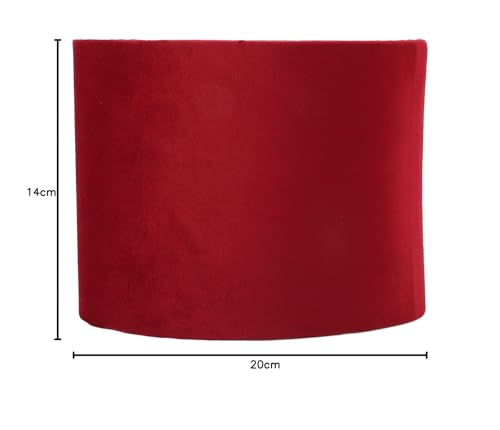 Hyuduo Oval Burgundy Fabric Lampshade for Table Lamps & Floor Lamps Universal Fit for E27 and E14 Fixtures - Image 3