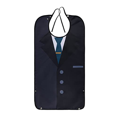 AIEX Baberos para adultos, Baberos Reutilizables de Tipo Western para Comer Protectores de Ropa Impermeables con Recoger Migas para Personas Mayores