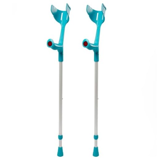 1x REBOTEC SOFT-GRIP Gehhilfe made in Germany Unterarm-Gehstütze Krücke (Farbe: grau) 2 REBOTEC SOFT-GRIP made in Germany Paar Gehhilfen Unterarm-Gehstützen Krücken (Farbe: türkis)