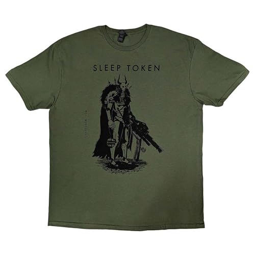 Sleep Token The Summoning Band Logo T Shirt Size XL Green