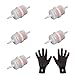 Produktbild 5x FEBI BILSTEIN Kraftstofffilter 21596 + 1x Brünte Montagehandschuhe Feingrip Gr.9/L