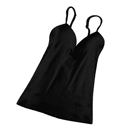 Baoblaze Top de Tirante Cuello V con Sujetador Incorporado Push Up Camiseta...