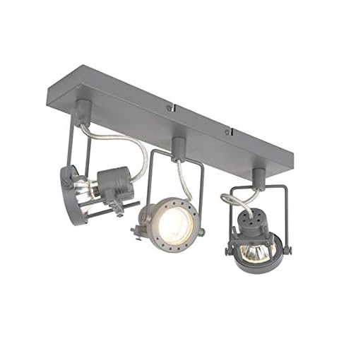 Plafón industrial antracita orientable 3-luces Cover