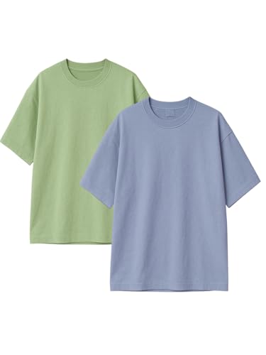 Image of RodZen Oversized Fit Half Sleeves Round Neck Textured Polycotton T-Shirt for Women /Girls (Pack of 2)