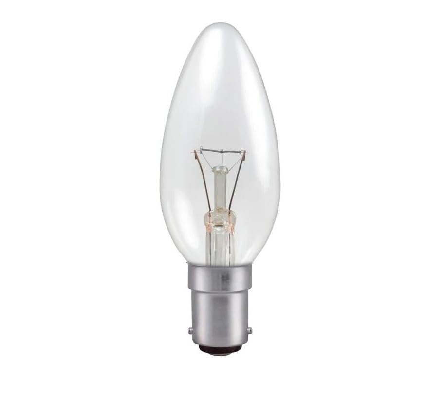 10 Pack 42W = 55W Clear Candle SBC B15 Small Bayonet Cap Light Bulbs