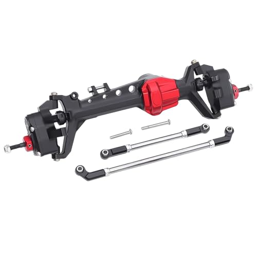 RC�t�����g���A�A�N�X���Z�b�g For SCX10 III 1/10 RC �N���[���[�J�[�p �A���~�� AR45P �I�t�Z�b�g�t�����g���A�|�[�^���A�N�X���Z�b�g 3�Z�N�V����CVD�h���C�u�V���t�g 2�T�[�{�}�E���g�t��(Black,Front Axle)