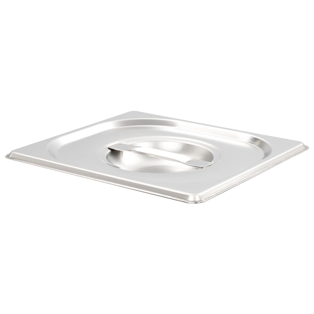 Générique Couvercles de Plateau 8 pcs GN 1/6 Acier Inoxydable, Accessoires Petit électroménager, Accessoires pour Tables Chaudes, Couvercles de bacs pour Tables Chaudes, Argent, (Poids 1.5KG)