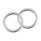 METALLIXITY 316 Edelstahl Stahl O Ringe (30x5mm) 2Stk Geschweißt Rund Ring - für Seile Hängende Objekte