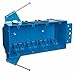 4Gang 55 cu. in. Blue Zip Box with NonMetallic Switch and Outlet Box