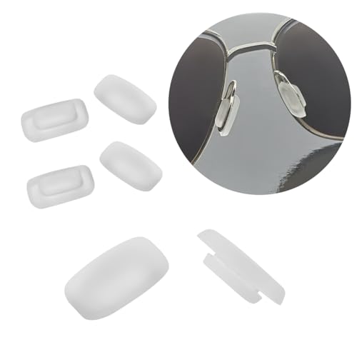 HiCycle2 Nose Pads 11x6mm Replacement for Costa Mar/Maui Jim Aviator Push-in Sunglasses Eyeglasses Soft Silicone Nose Guards (3 PAIRS)