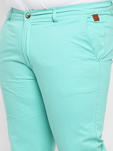 Image of Urbano Plus Men Mid Rise Cotton Regular Fit Casual Chino Pants Stretch