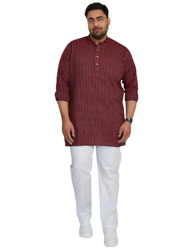 Kurta et pyjama homme 4XL ensemble ethnique rayé pour rester élégant sans être serré