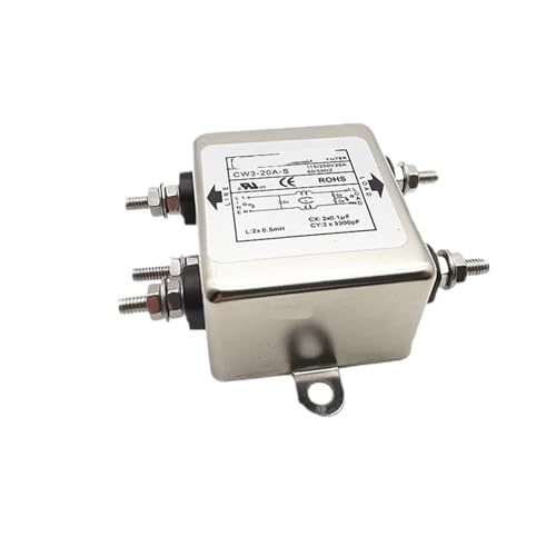Filtre de puissance monophasé 20A anti-interférence à double étage AC 220V