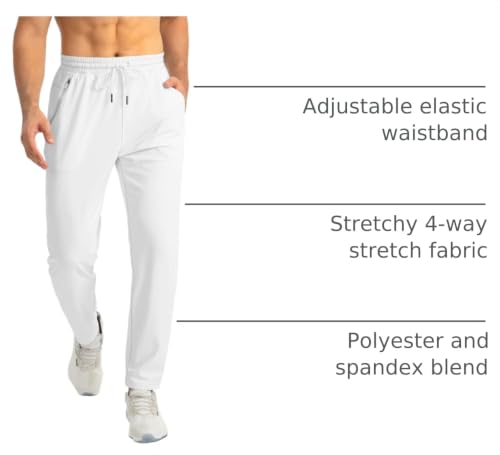 Image of G Gradual Men's Sweatpants with Zipper Pockets Tapered Joggers for Men Athletic Pants for Workout, Jogging, Running